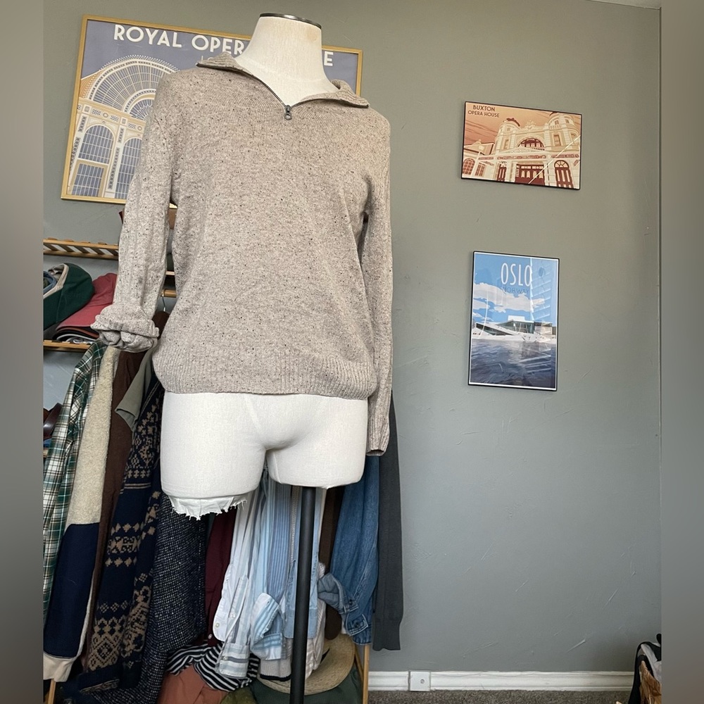 J. Crew Donegal Wool Blend Quarter Zip
